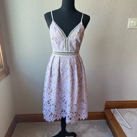 Aqua brand lilac lace dress